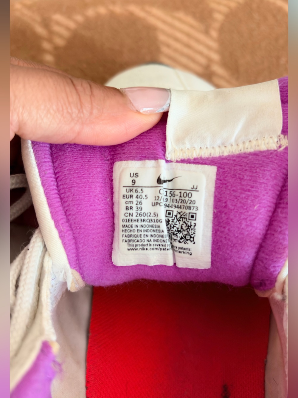 *pre-loved* Nike Wmns Air Max Verona 'White Crimson Purple' - Picture 6 of 6